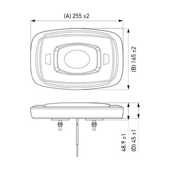 Hella Mini LED Warnbalk Orange Magnet | 2RL 014 566-021