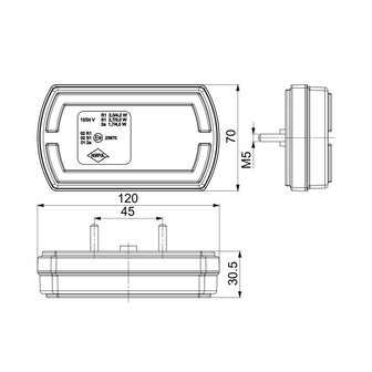 Horpol LED R&uuml;ckleuchte Cleo 3-Funktionen LZD 2790