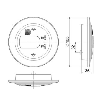 Horpol LED R&uuml;ckleuchte Links Chrome LUNA LZD 2448