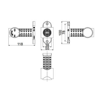 Horpol LED Begrenzungsleuchte 3-Funktionen Lang Universal