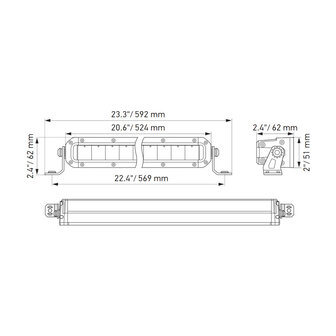 Hella Black Magic Slim LED Lightbar 20&quot; 51CM | 1FJ 358 196-301