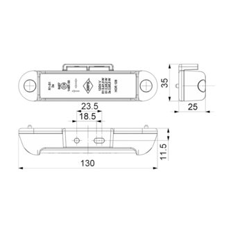 Horpol LED-R&uuml;cklicht 3-Funktionen Compact LZD 2964