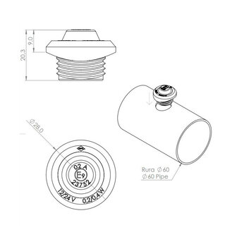 Horpol LED Positionsleuchte Rot Runde Montage LD-2633