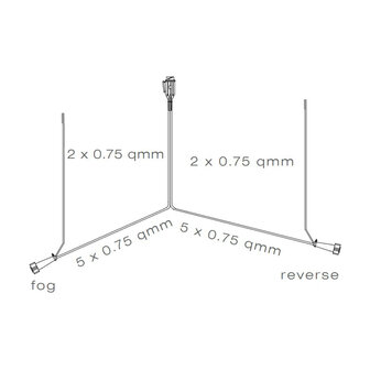 Asp&ouml;ck Kabelbaum 13-poliger Stecker 5P Bajonett 5M + 2x Abzweig DC 3M