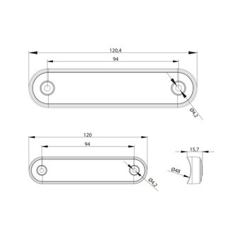 Fristom FT-073 Z LED Positionsleuchte Orange Lang