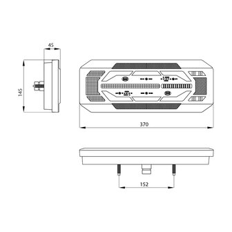 Dasteri DSL-6004 5-Lichtfunktionen LED-R&uuml;cklicht rechts