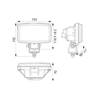 Hella LED Hauptscheinwerfer NovoLED mit Montagehalterung | 1SB 327 210-031