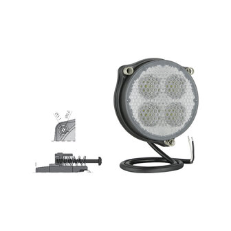LED Arbeitsscheinwerfer d86-58&deg; 1000lm 12/24V (1Bl+)+DT04-2P