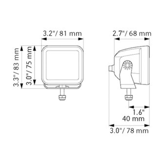 Hella LED Fernscheinwerfer 12/24V Cube 3.2&quot; |1FA 358 176-861