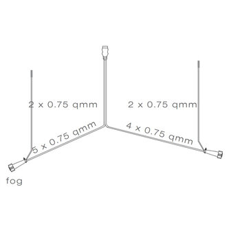 Asp&ouml;ck Kabelbaum 5 Meter + 2x Abzweig 20cm