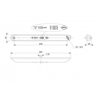 Horpol LED R&uuml;ckleuchte Slim Design LZD 2246