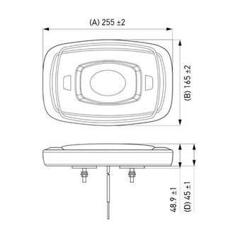 Hella Mini LED Warnbalk mit 50cm Kabel | 2RL 014 566-011