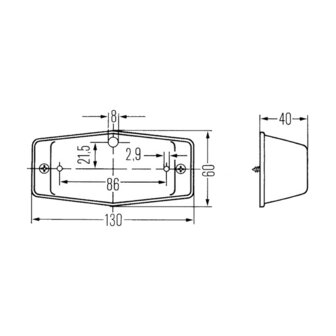 Hella Doppelbrenner Orange | 2BM 001 321-001