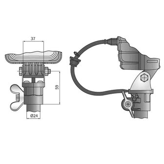 Wesem Rohrschelle (DIN) mit AMP Faston Stecker