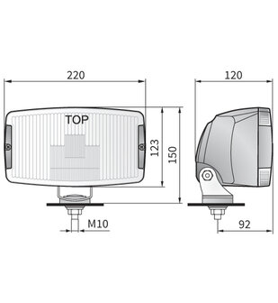 Wesem Fernscheinwerfer HP5 Blau Mit LED Positionslicht