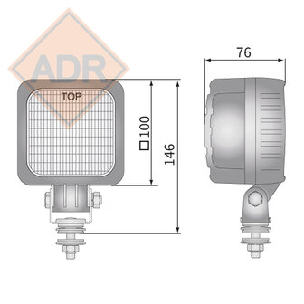 Wesem LED Arbeitsscheinwerfer 2500LM Geeignet f&uuml;r ADR