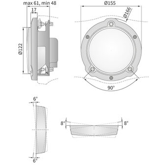 Wesem Rallye Fernscheinwerfer &Oslash;122mm + Halogen Lampe