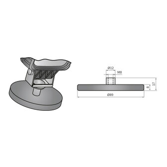 Wesem Neodym-Magnet 50 kg M6 mit Gummi