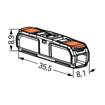 Wago 221-2411 Anschlussklemme 2-fach 60 St&uuml;ck