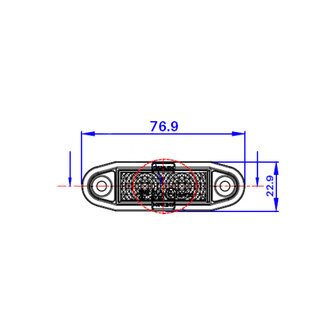 Boreman LED Positionsleuchte Weiss Easy-Fit 0,5m Kabel