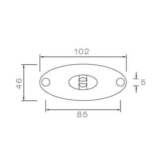 Asp&ouml;ck LED Positionsleuchte Flatpoint II 0,5m Kabel 12V