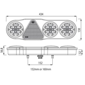 Dasteri LED R&uuml;ckleuchte 7 Funktionen