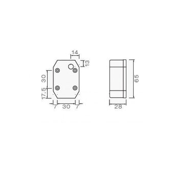 Asp&ouml;ck LED Markierungsleuchte Flexipoint Rot 0,5m Kabel 12V