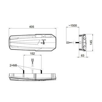 Horpol LED R&uuml;ckleuchte Mavic 6-Funktionen NEON-look Links