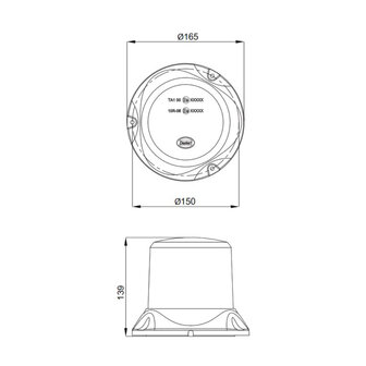 Dasteri LED Rundumleuchte DSL-W500L.05 Orange