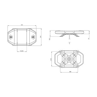 Dasteri LED Leuchtbalken Orange 62CM + Arbeitslicht + Fernbedienung