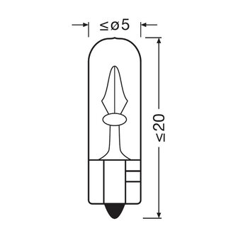 Osram W2.3W Gl&uuml;hbirne 12V W2x4.6d Original Line 10 St&uuml;ck