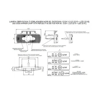 Horpol LED Positionsleuchte Wei&szlig; 12-24V LD 2215