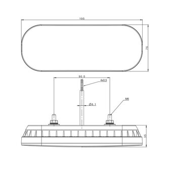 Fristom FT-320 LED R&uuml;ckleuchte 3-Funktionen + Kabel