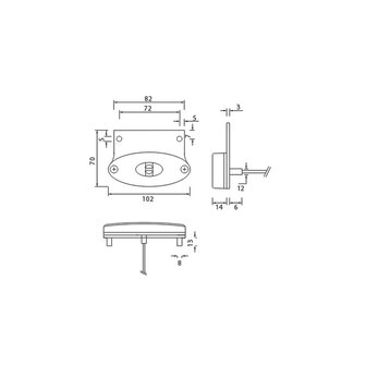 Asp&ouml;ck LED Positionsleuchte Flatpoint II 12V + Montagehalterung