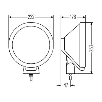 Hella Halogen-Fernscheinwerfer &Oslash;222mm H1 | 1F8 006 800-191