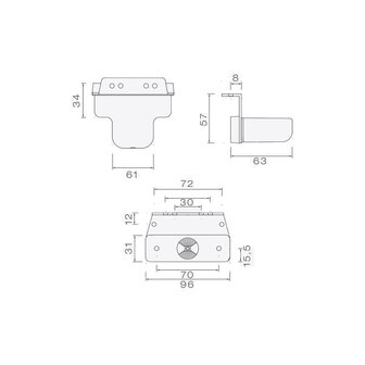 Asp&ouml;ck LED Positionsleuchte Flatpoint Orange I 12V + Montagehalterung