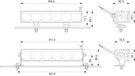 Hella Valuefit LBE320 LED Lightbar + Postistionslicht | 1FE 358 154-001