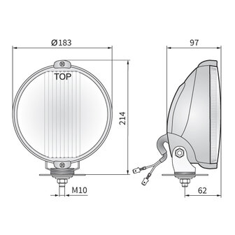 Wesem Halogen HOS2 Fernscheinwerfer Chrom Blau 12V