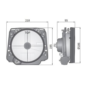 Wesem Hauptscheinwerfer VW Golf II, Durchmesser: &Oslash;186mm