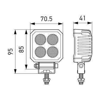 Hella LED-R&uuml;ckfahrscheinwerfer 3M Kabel 1700LM | 2ZR 357 110-511