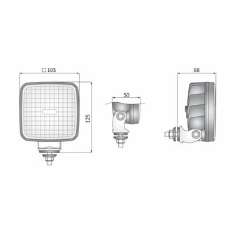 Wesem CRK2 LED Arbeitsscheinwerfer Wei&szlig; + 0,5m Kabel