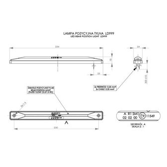 Horpol LED Postionsleuchte Rot Extra Lang LD-999