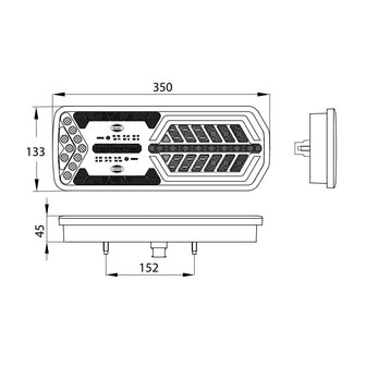 Dasteri DSL-5002 LED R&uuml;ckleuchte Rechts