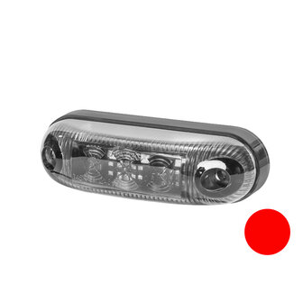 Horpol LED Positionsleuchte Rot Oval LD-410 Dark-Look