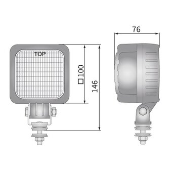 Wesem LED Breitstrahler 2000LM 10-60V + AMP Faston