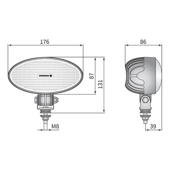 Wesem LED Fernscheinwerfer 2200LM + AMP-Superseal