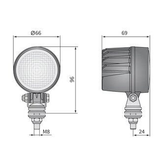 Wesem LED Fernscheinwerfer 1500LM + AMP-Superseal