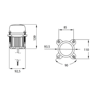 Dasteri LED-Einbauscheinwerfer Fernlicht 12-24V | 3 Lichtfunktionen