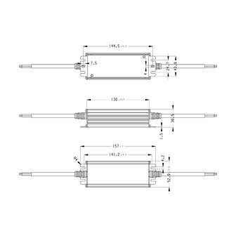 Wasserdichtes 12-Volt DC 50W LED-Netzteil