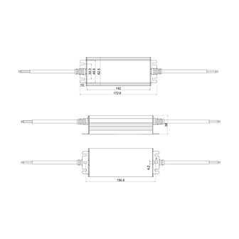 Wasserdichtes 12-Volt DC 100W LED-Netzteil